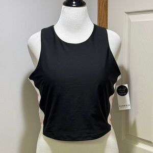 Kinesis Longline Sports Bra Tank Top Black Pink 2X NWT Athleisure
